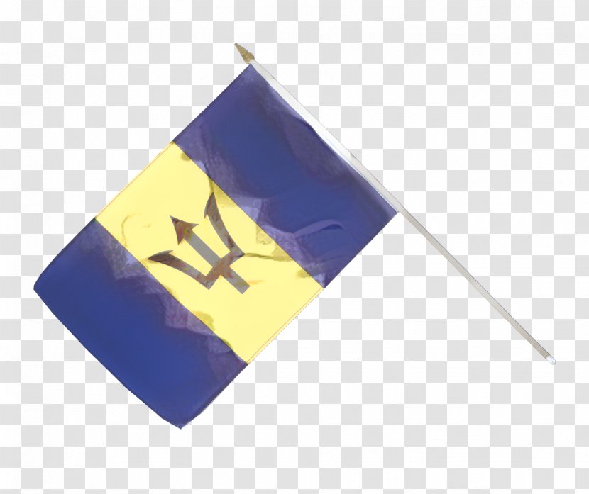 Flag Cartoon - Barbados - Symbol Electric Blue Transparent PNG