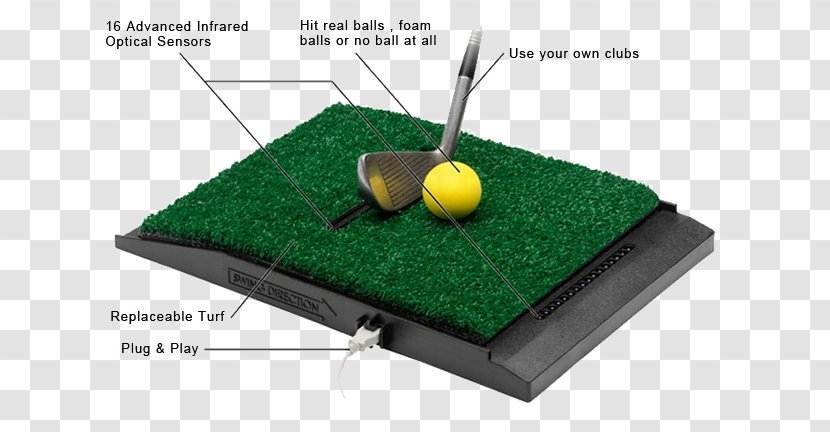 OptiShot Golf Indoor Simulator Ball - Callout Transparent PNG