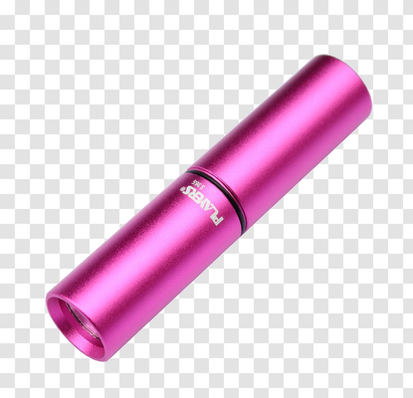 Pen Light Cosmetics - Rose Red Fluorescent Test Transparent PNG