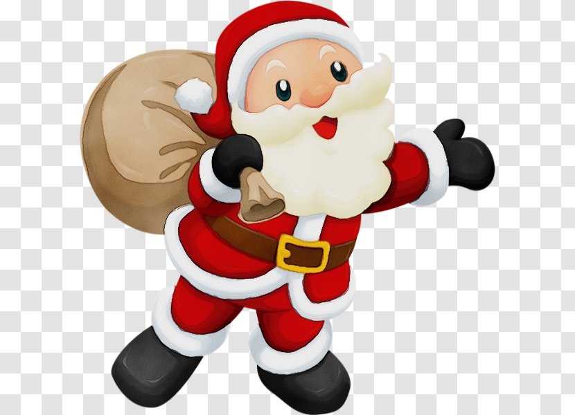 Santa Claus - Paint - Christmas Cartoon Transparent PNG