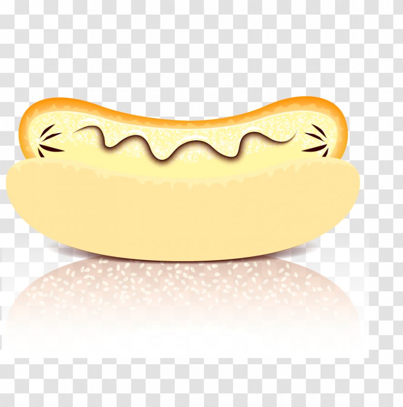 Hot Dog Hamburger Bread - Yellow - Vector Painted Transparent PNG