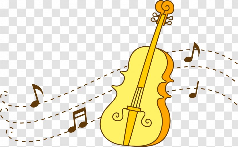 Bass Violin - Cartoon - Hand-painted Transparent PNG