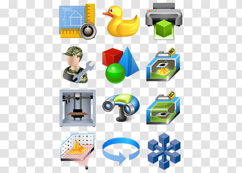 3D Printing Clip Art - Printer - Pack Transparent PNG