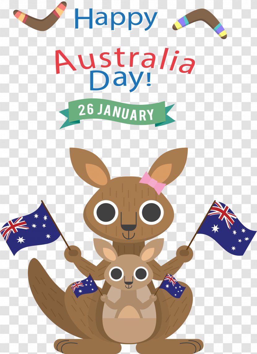 Australia Day Kangaroo T-shirt Wall Decal - Cartoon - Vector Travel In Transparent PNG