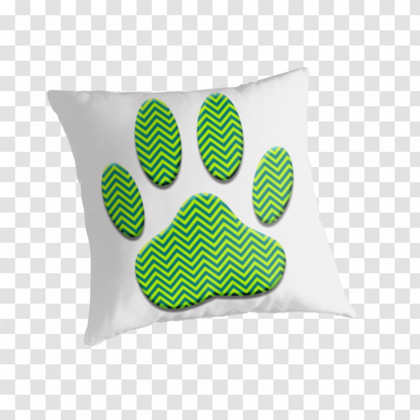 Throw Pillows Dog Cushion Green - Paw - Pillow Transparent PNG