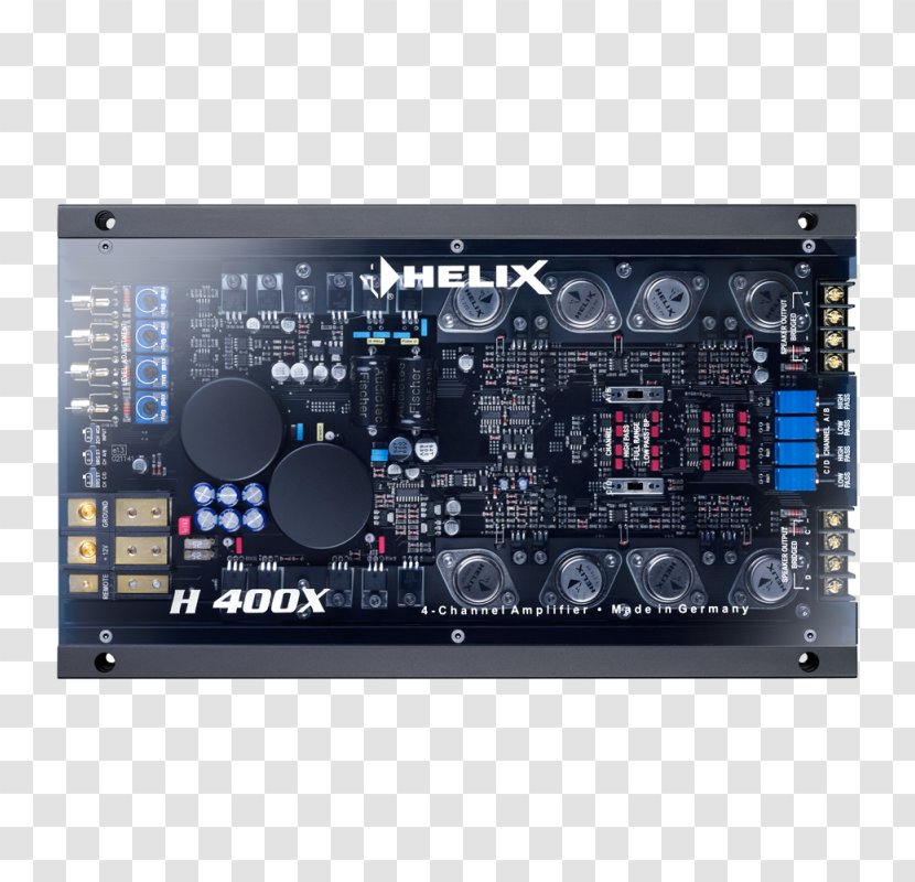 Audio Power Amplifier Helix Total Harmonic Distortion Vehicle Sound - Technology - Electronic Component Transparent PNG