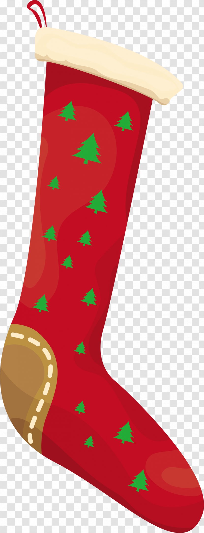 Christmas Stockings Red Tree - Stocking - Green Socks Transparent PNG