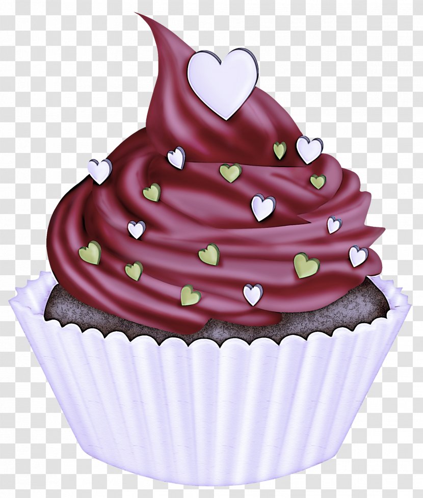 Cupcake Pink Baking Cup Icing Food - Cake - Violet Transparent PNG