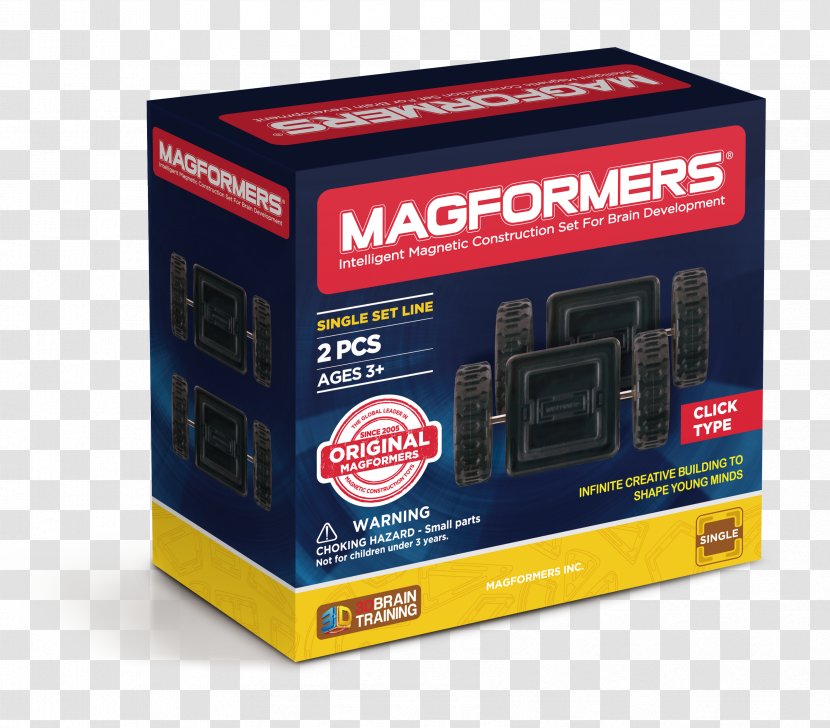 Magformers 63076 Magnetic Building Construction Set Car Wheel Vehicle Line Transparent PNG