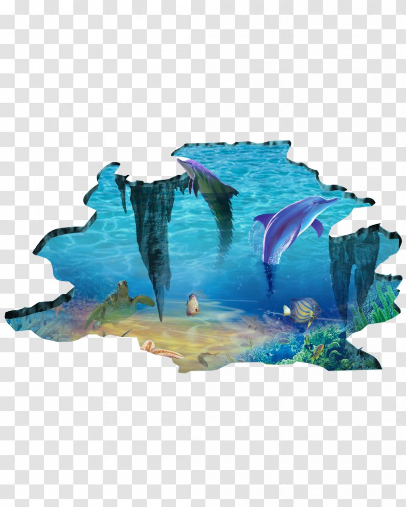 Wall Decal Printing Sticker - 3D Underwater World Transparent PNG