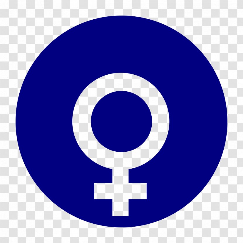 Gender Symbol Female Circle - Electric Blue Transparent PNG