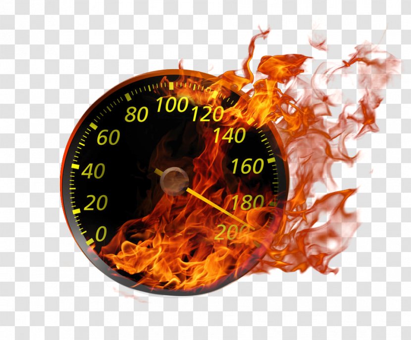 System Speedometer Icon - Business - Flame Effect Transparent PNG