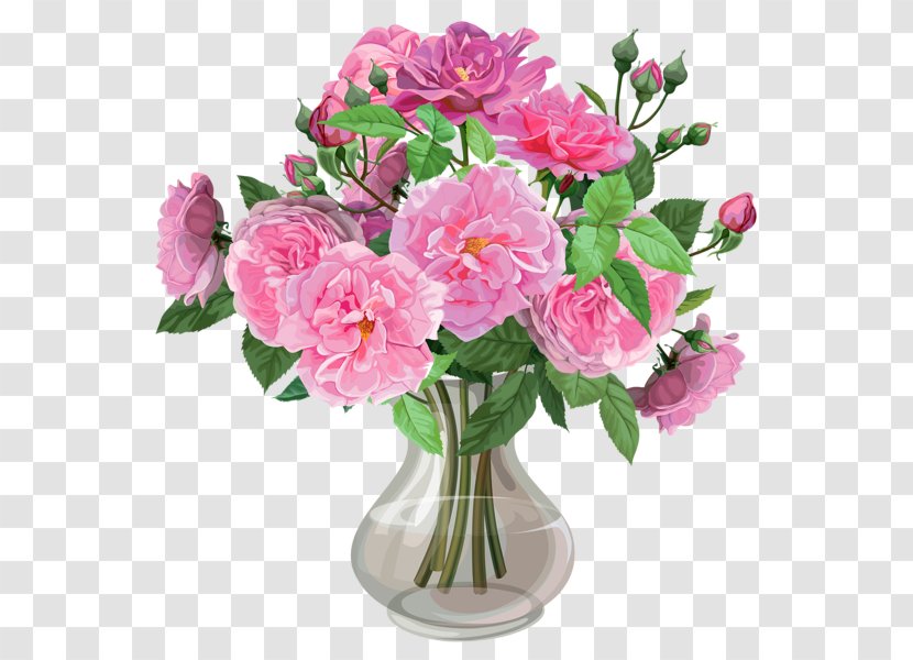 Vase Flower Rose Clip Art - Floral Design Transparent PNG