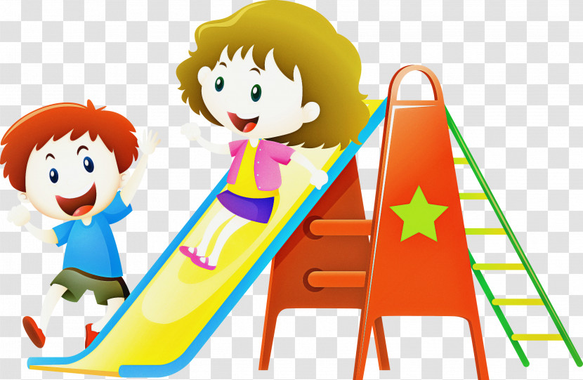 Cartoon Play Public Space Fun Playground Slide Transparent PNG