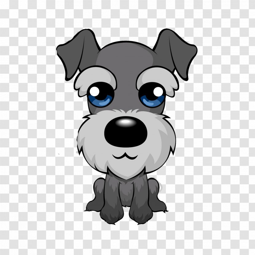 Miniature Schnauzer Puppy Cartoon Clip Art - Royaltyfree Transparent PNG