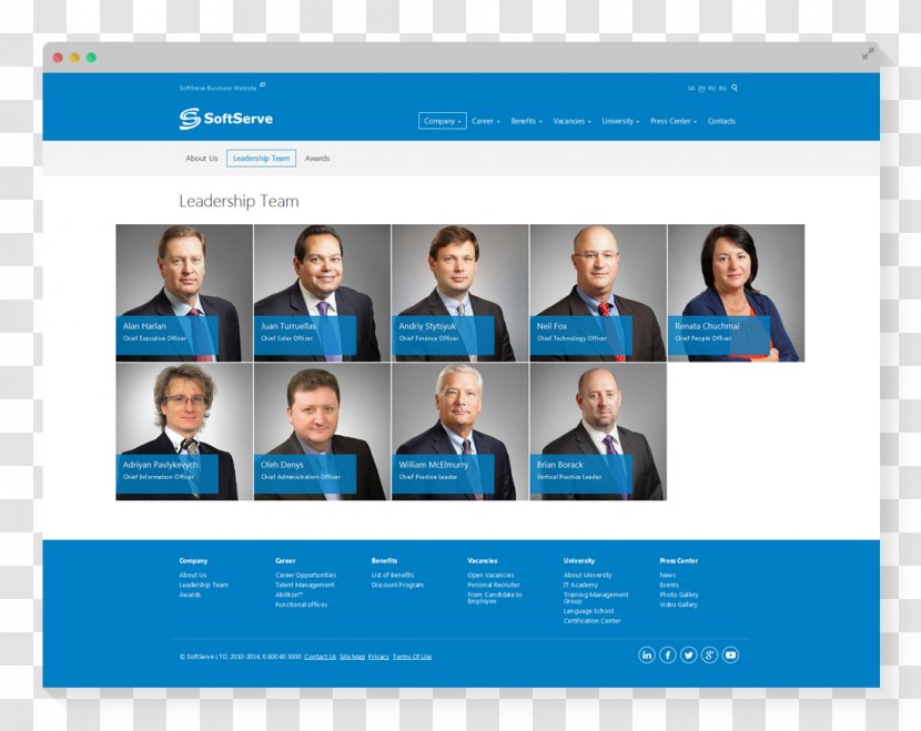 Web Page Team Leadership Senior Management - Advertising - Business Transparent PNG