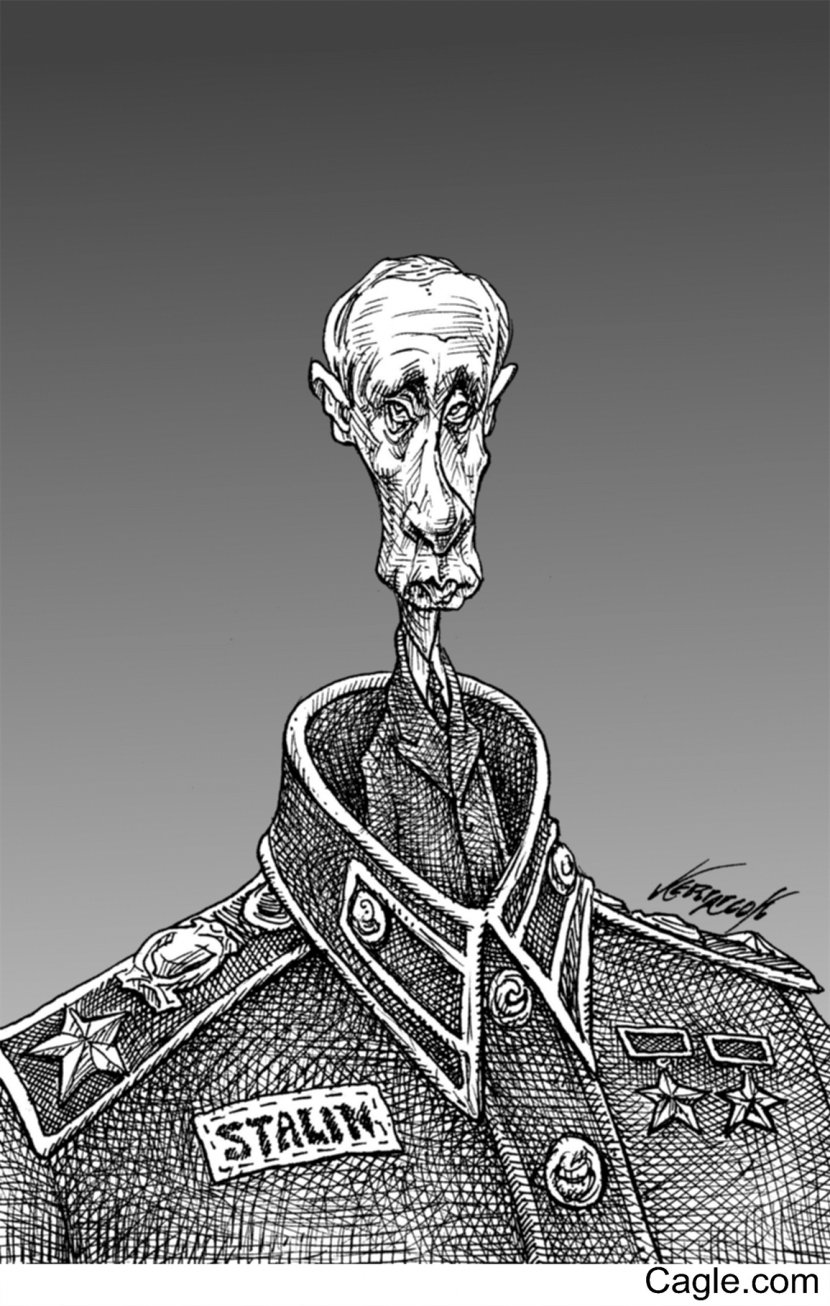Russia Editorial Cartoon Caricature Drawing - Stalin Transparent PNG