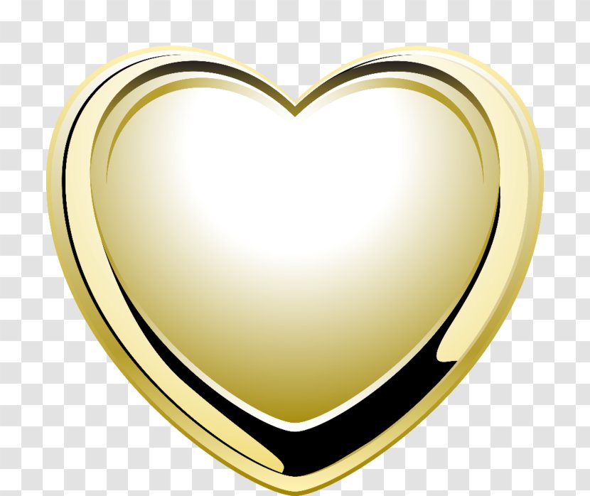 Gold Heart - Cartoon - Frame Transparent PNG