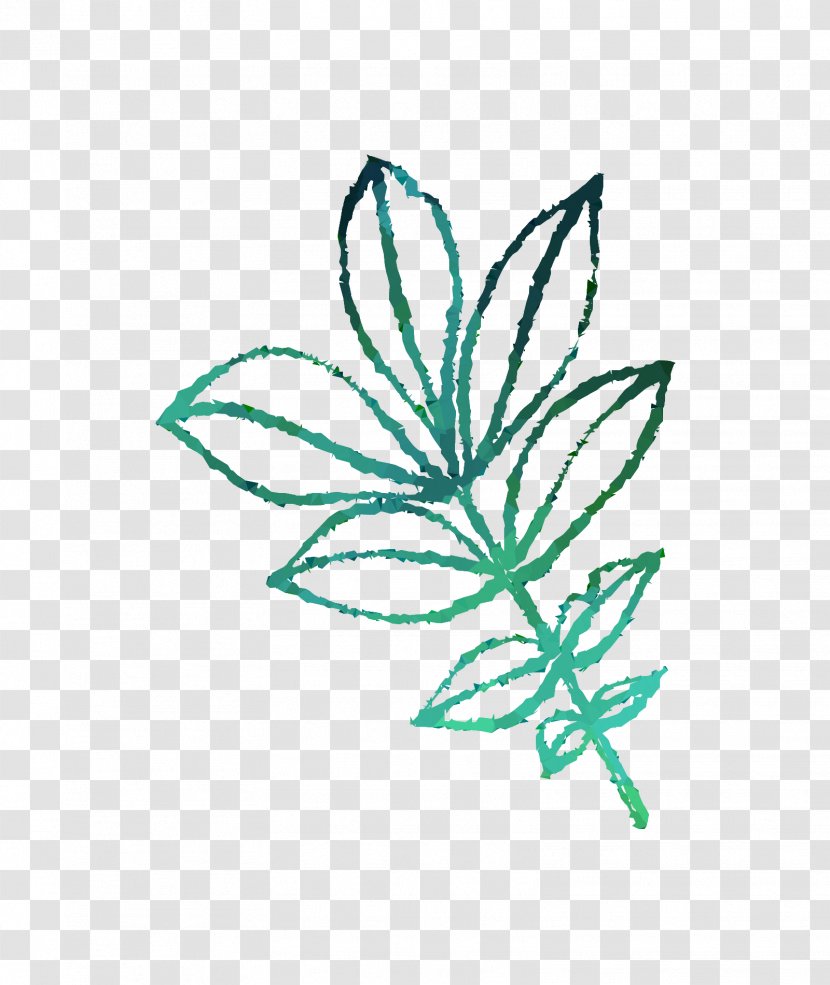 Flowering Plant Stem Leaf Line Transparent PNG