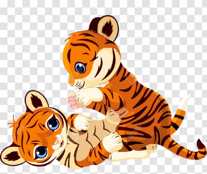 Tiger Cartoon Clip Art - Cat Like Mammal Transparent PNG