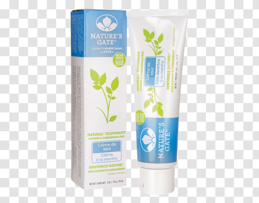 Cream Nature's Gate Natural Toothpaste Lotion Fluoride - Food Transparent PNG