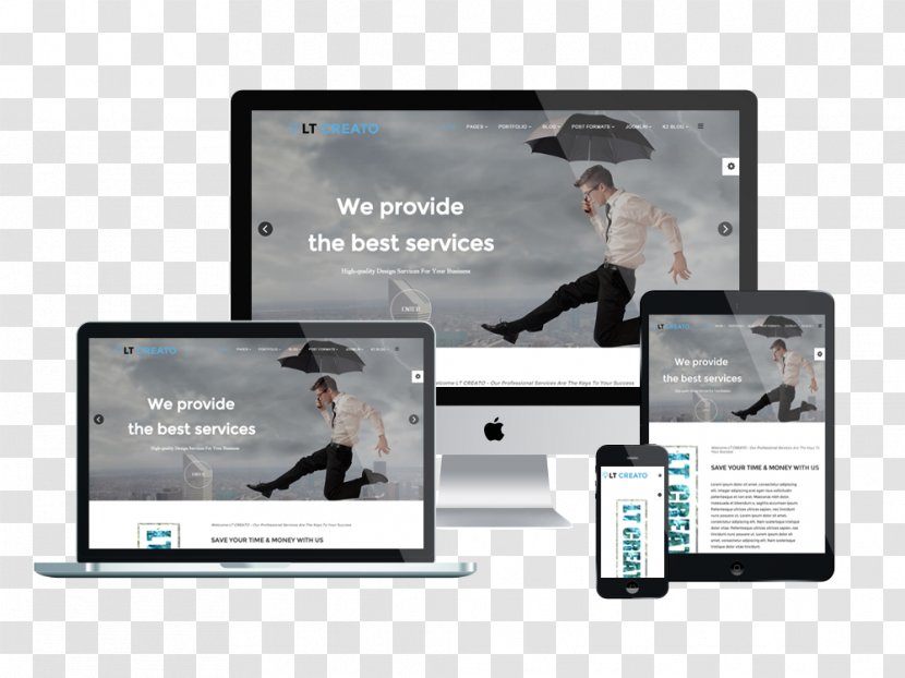 Responsive Web Design Development Template System Joomla - Hosting Service - Minimal Transparent PNG