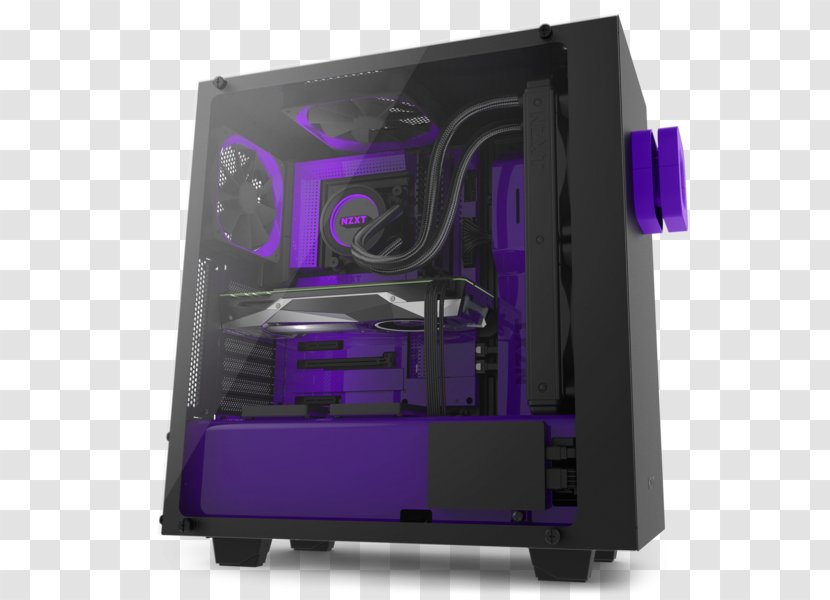 Computer Cases & Housings Power Supply Unit Nzxt MicroATX - Case - Empty Glass Showcase Transparent PNG