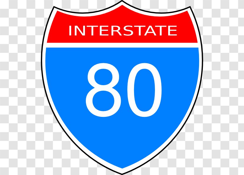 Interstate 10 90 81 US Highway System Clip Art - Brand - Number 80 Cliparts Transparent PNG