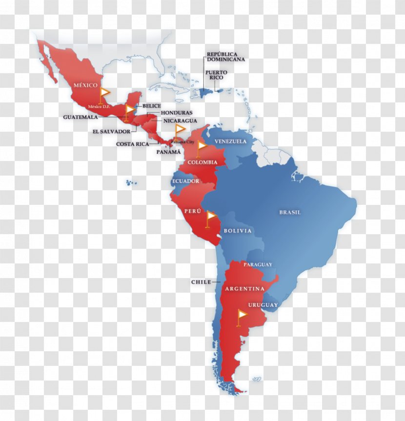 Latin America South United States Mapa Polityczna - Country Transparent PNG