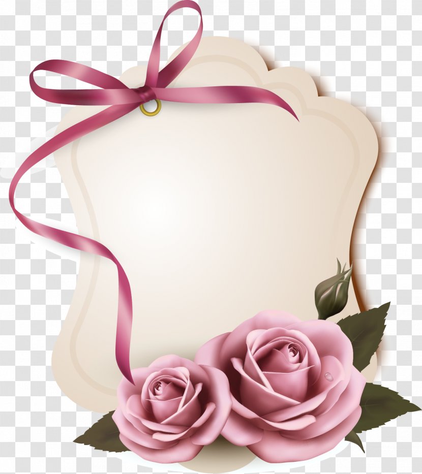 Rose Pink Paper - Ribbon - Label Transparent PNG