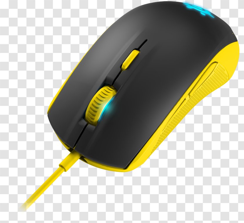 Computer Mouse Yellow RGB Color Model SteelSeries - Electronic Device Transparent PNG