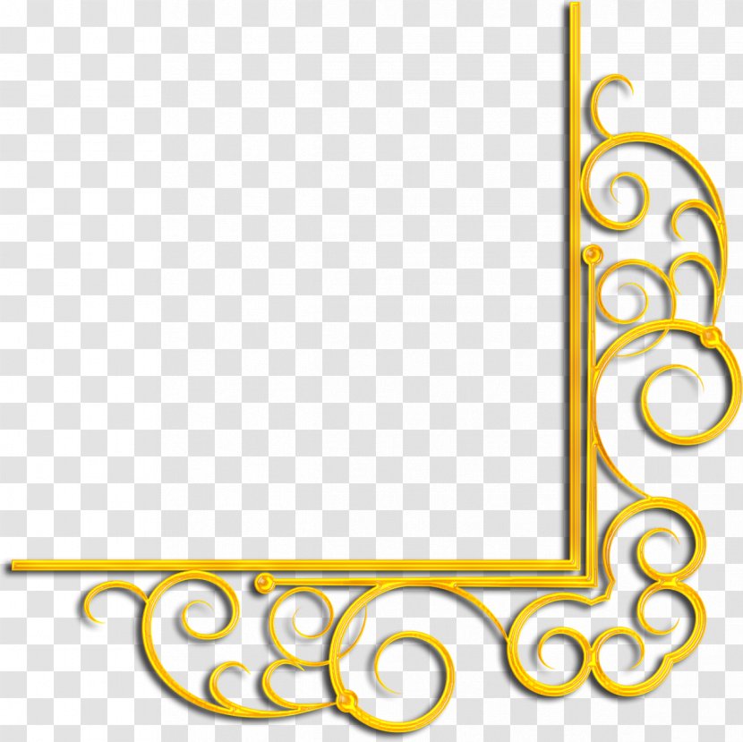 Gold Raster Graphics Rectangle Clip Art - Area - Corner Transparent PNG