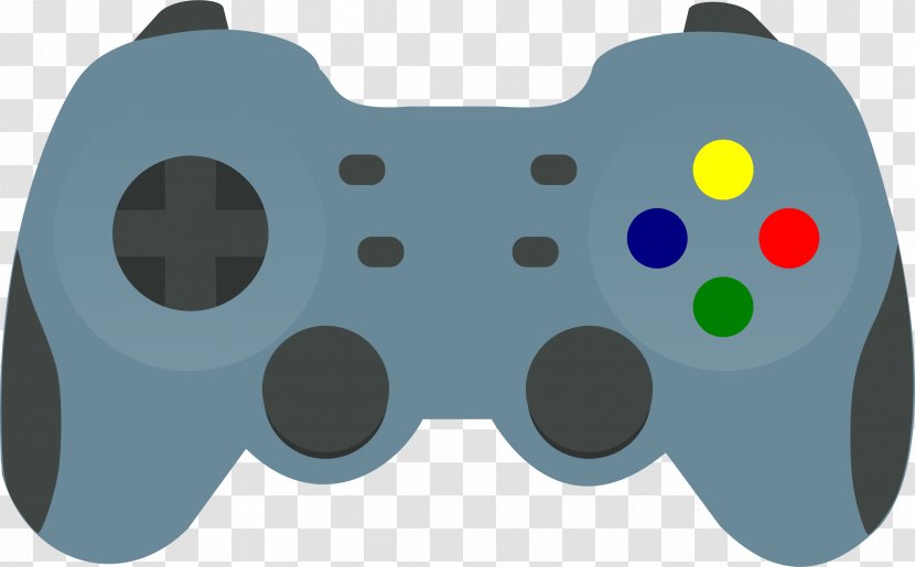 Joystick PlayStation 3 Game Controllers Gamepad Clip Art - Blue Transparent PNG