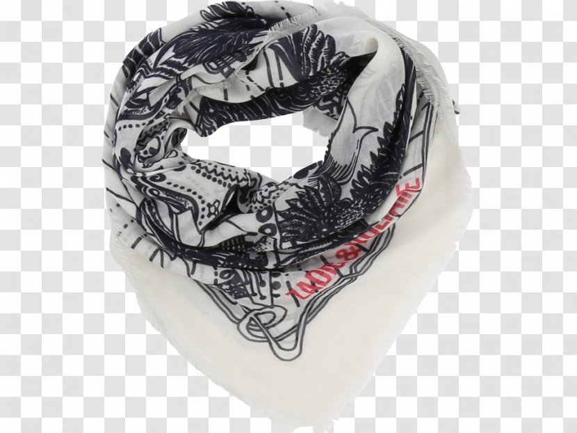 Zadig & Voltaire Scarf Foulard French - White - Stole Transparent PNG