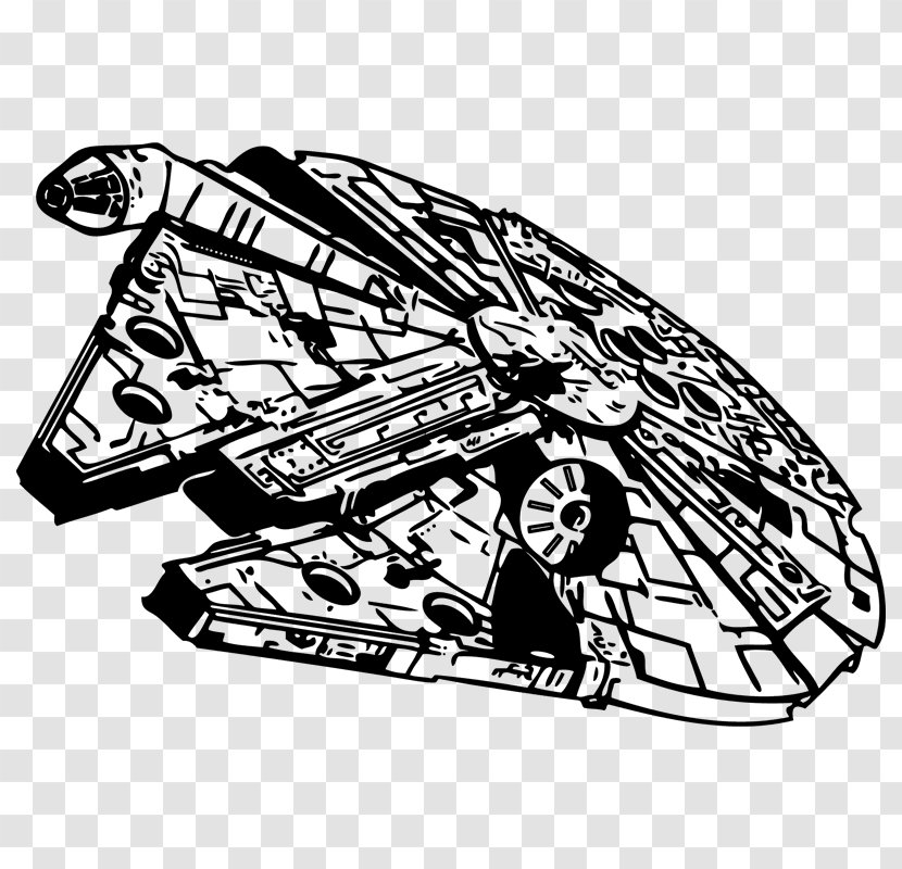 Millennium Falcon Star Wars Stencil Clip Art Transparent PNG