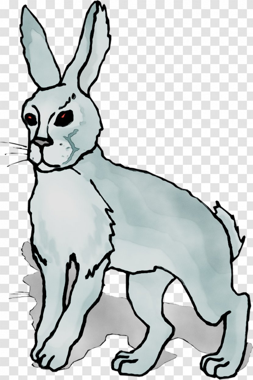 Whiskers Domestic Rabbit Hare Cat Dog - Line Art - Wildlife Transparent PNG