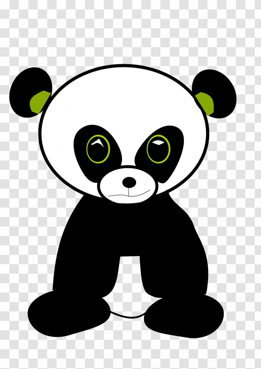 Bear Giant Panda Raster Graphics Clip Art - Black And White - Creative Transparent PNG