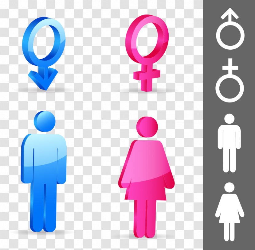 Gender Symbol Illustration - Diagram - Men And Women Sign Transparent PNG