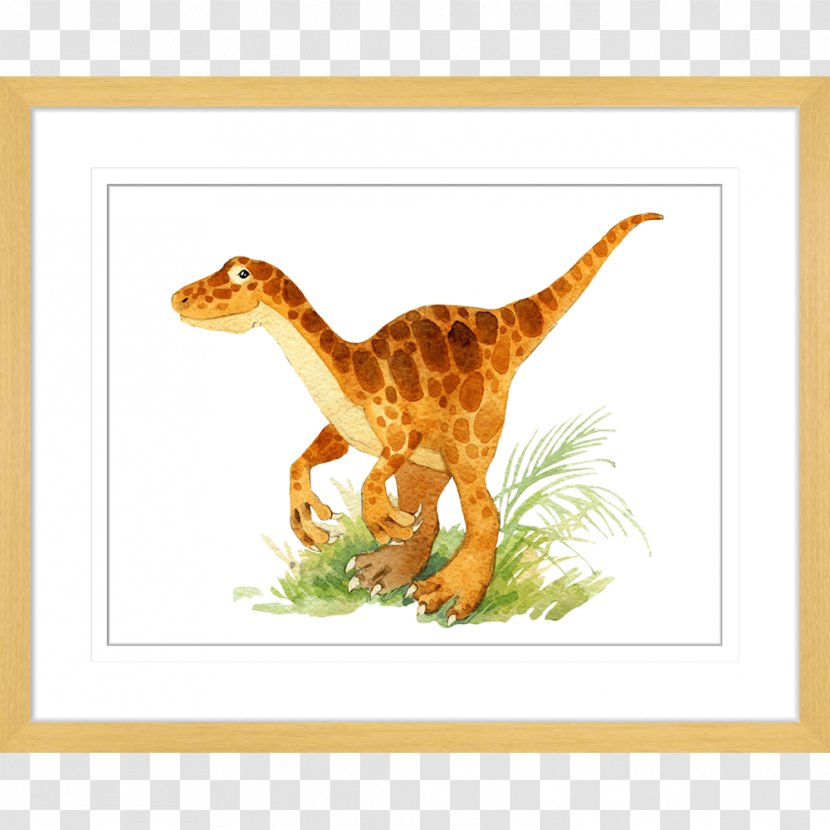 Velociraptor Dinosaur Drawing Watercolor Painting - Giraffe Transparent PNG