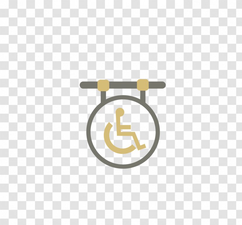 Logo Bathroom Icon - Yellow - Wheelchair Sign Transparent PNG