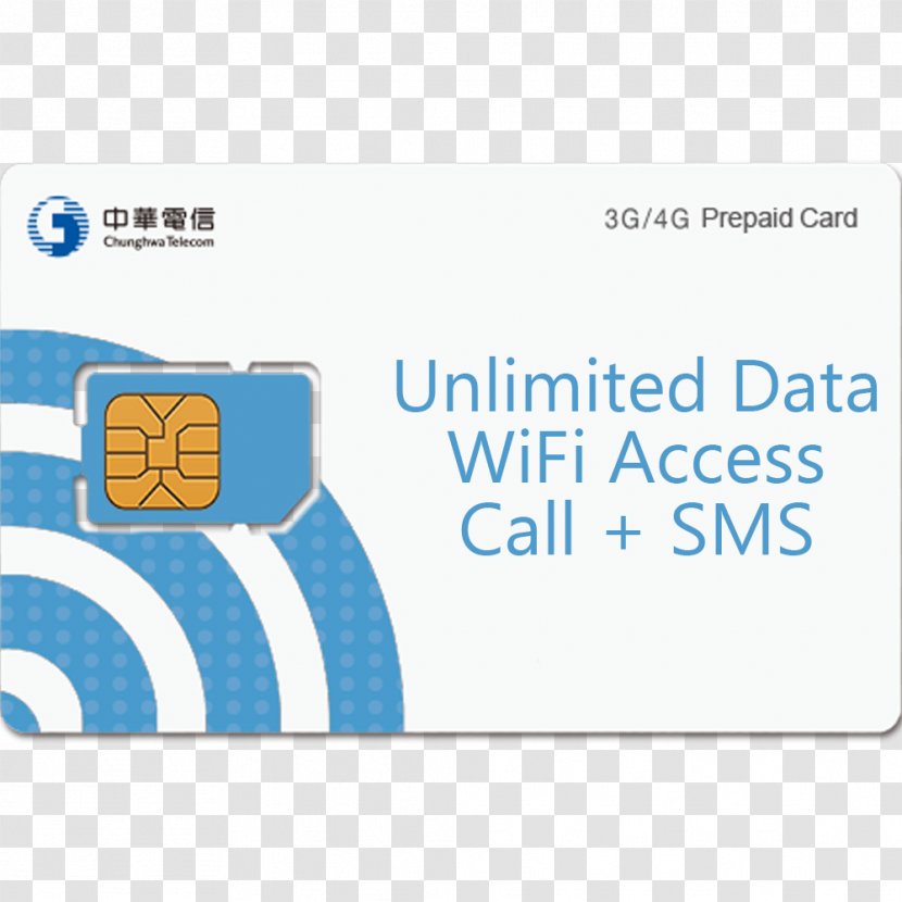 Subscriber Identity Module Chunghwa Telecom Taiwan Prepaid Telephone Call Prepay Mobile Phone - Lte - Card Transparent PNG