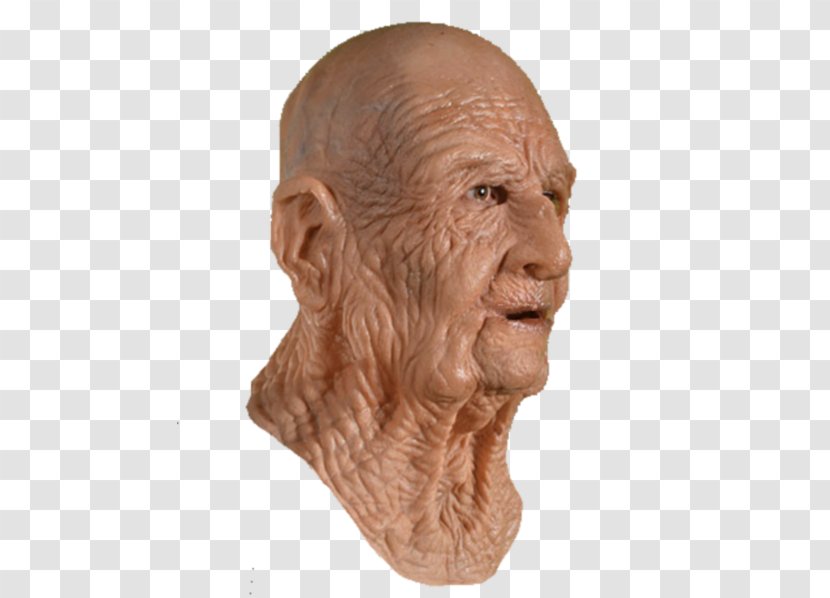 Latex Mask Man Costume Wrinkle - Face - Horror Transparent PNG