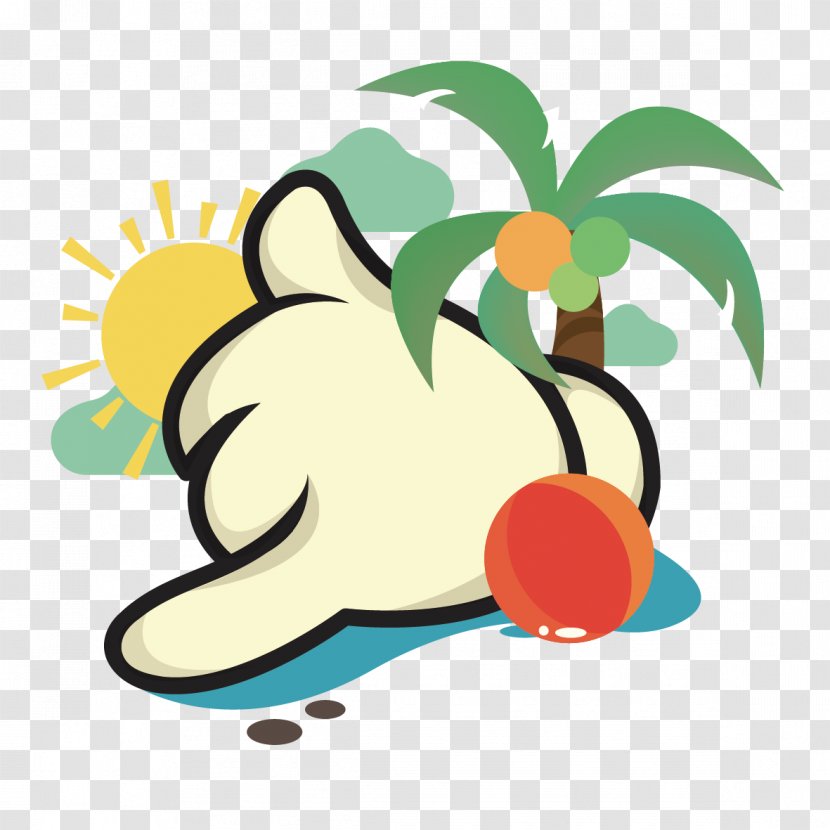 Clip Art - Plant - Big Hands And Coconut Trees Transparent PNG