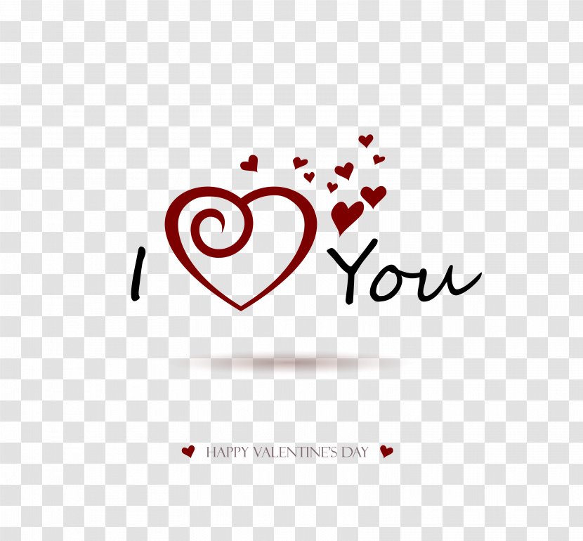 Valentines Day Love Heart Clip Art - Frame - I You Transparent PNG