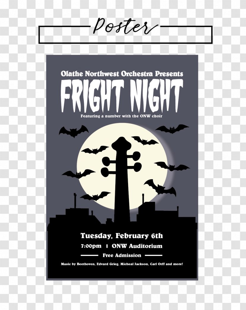 Concert Orchestra Auditorium Poster Graphic Design - Fright Night Transparent PNG