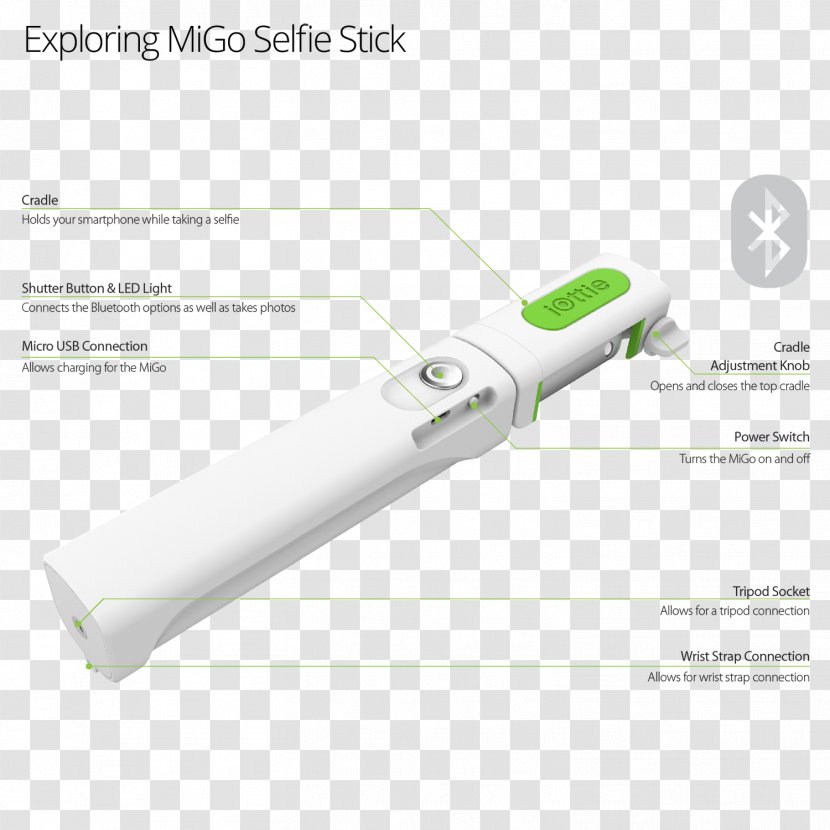 Monopod Selfie Stick Tripod GoPro Smartphone - Shutter Transparent PNG