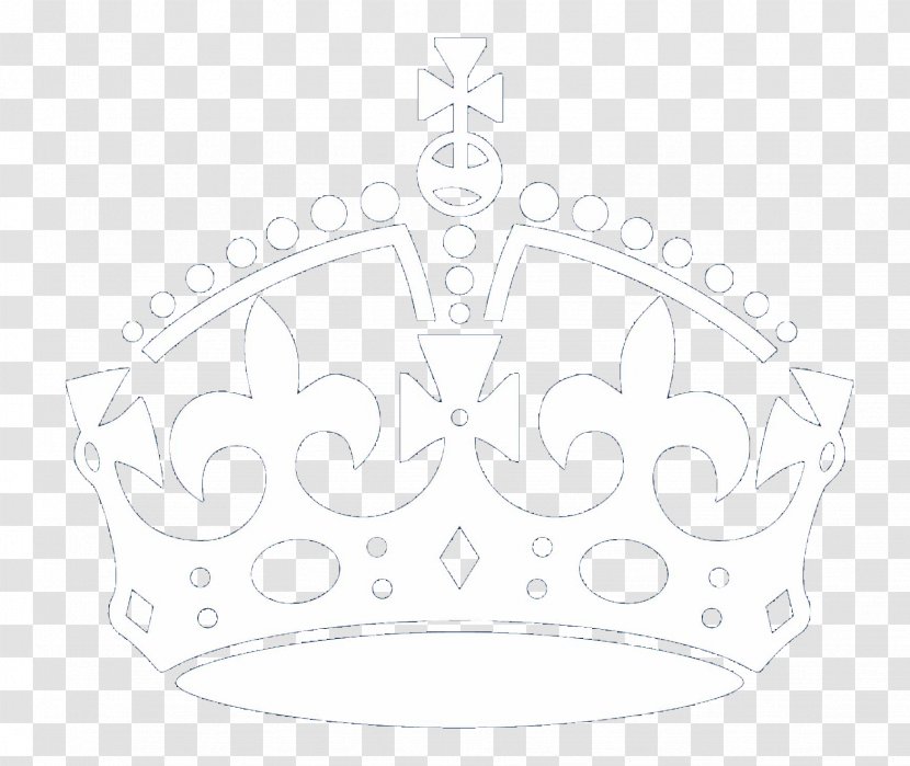White Brand Pattern - Keep Calm Crown Transparent PNG