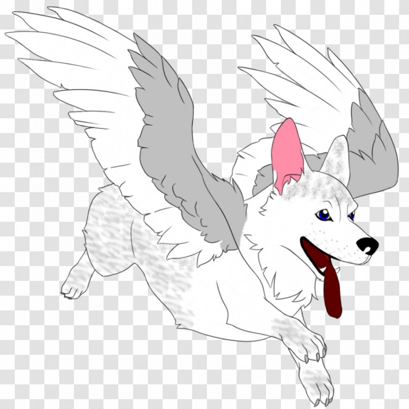 Dog Drawing Puppy Canidae - Black And White - Dwarf Transparent PNG