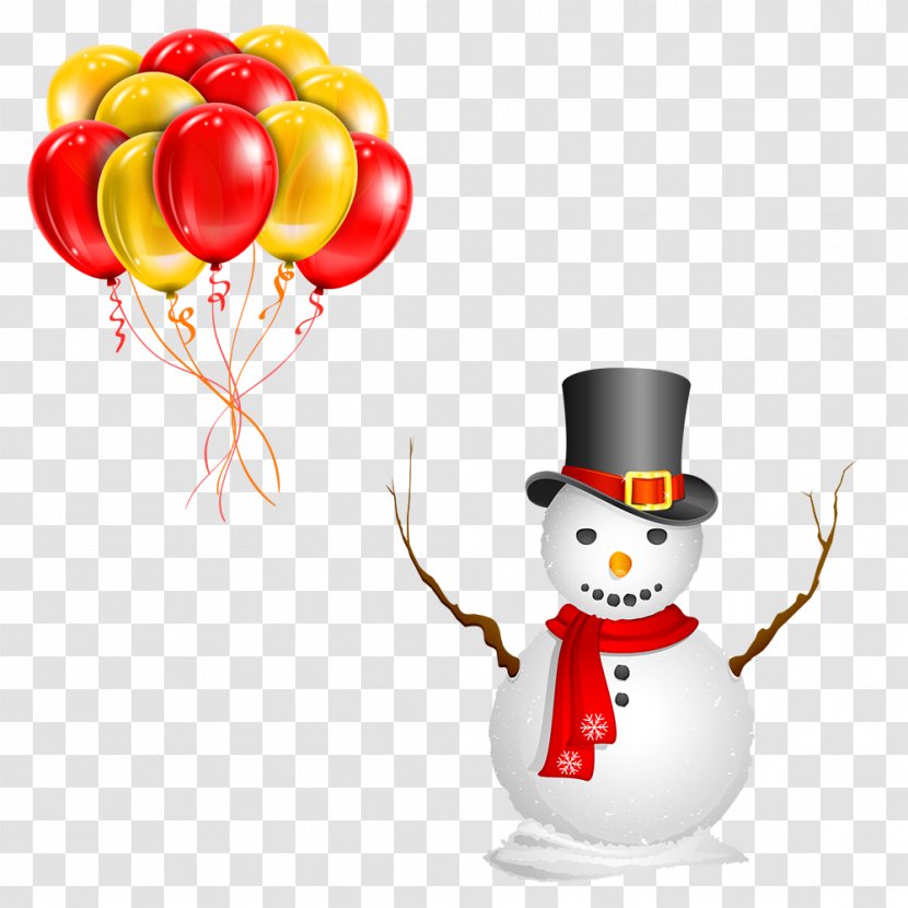 Balloon Red Clip Art - Bluegreen - Snowman Transparent PNG