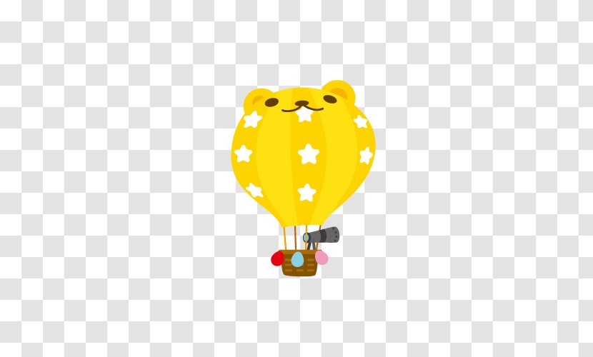 Clip Art - Bird - Yellow Hot Air Balloon Transparent PNG